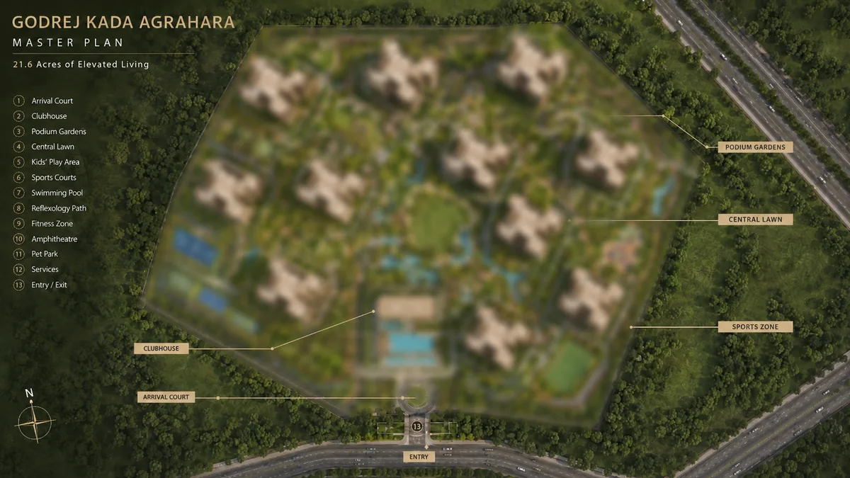 Godrej Kada Agrahara master plan site layout